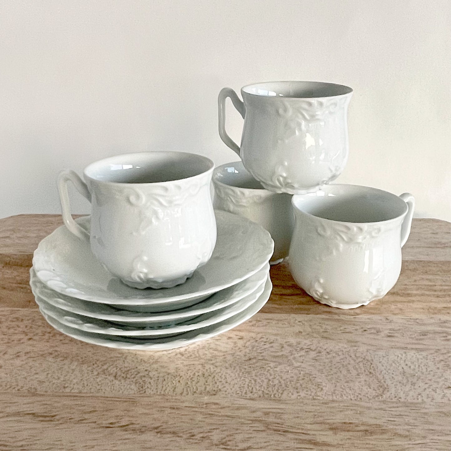 French antique white porcelain china - cup