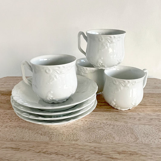 French antique white porcelain china - cup