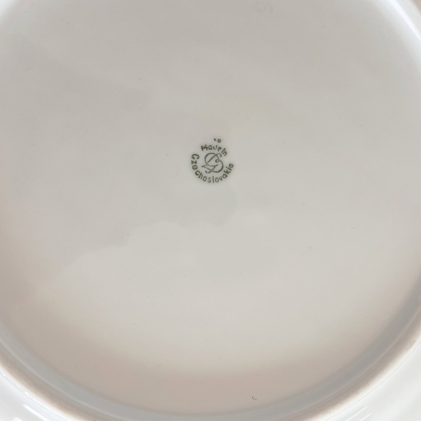 Antique pearlescent four-piece tea set, sold as set