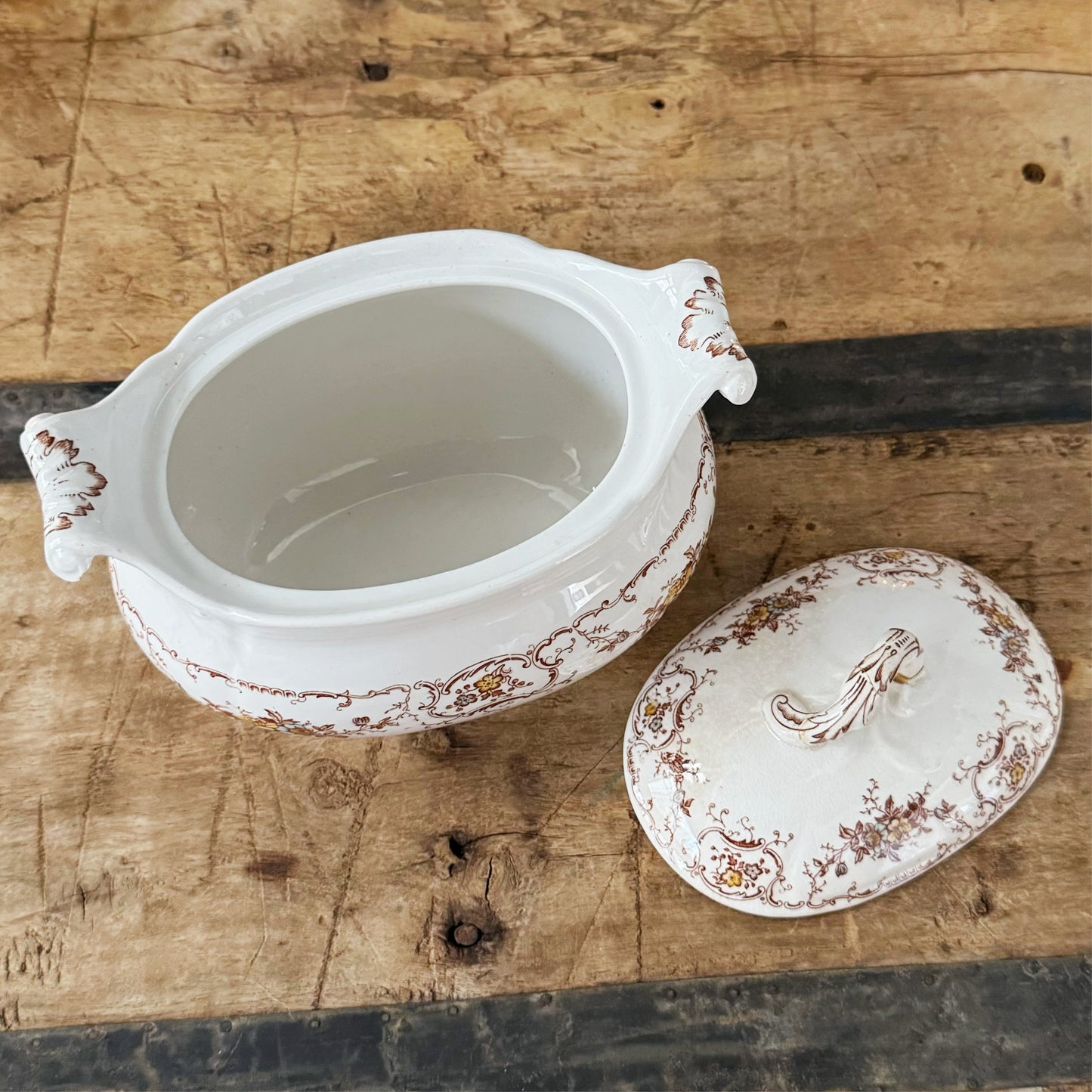 Antique English Boote Arlington Oval Vegetable Dish with Lid