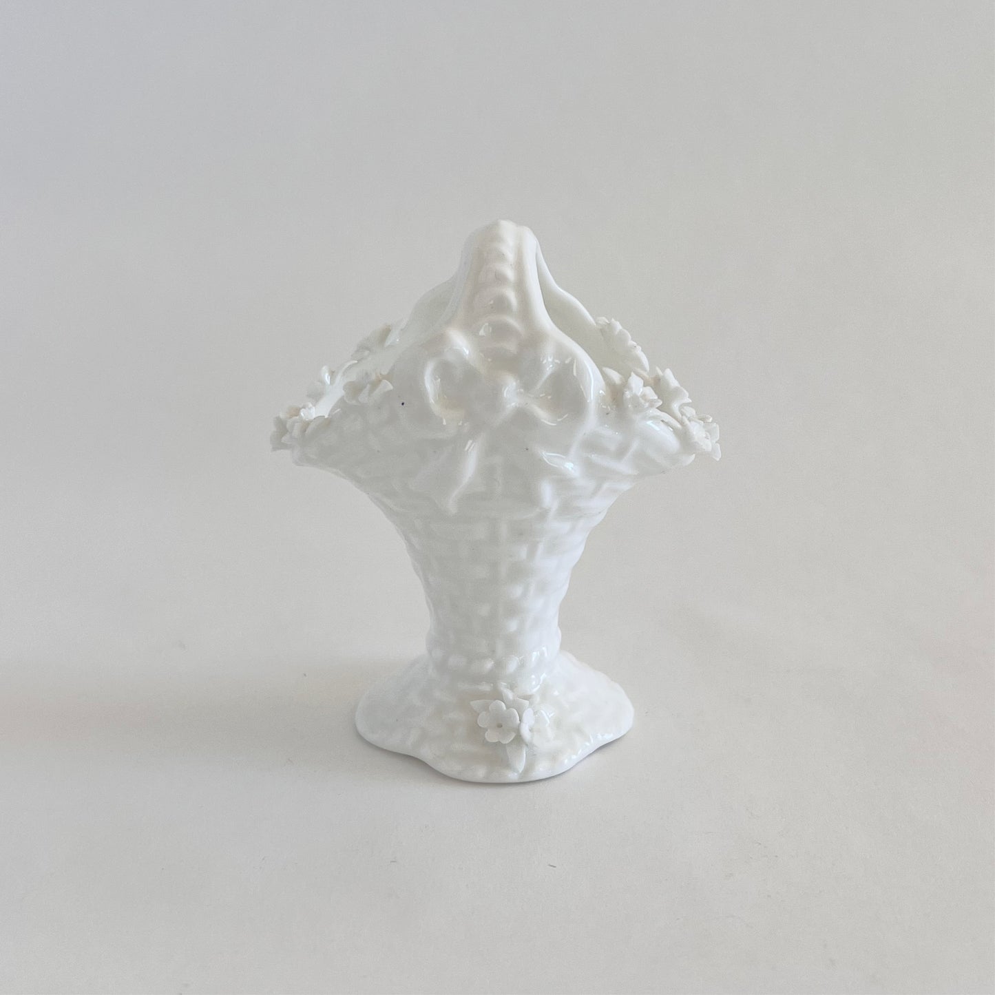 Vintage English Coalport Basket and Flower Ornament