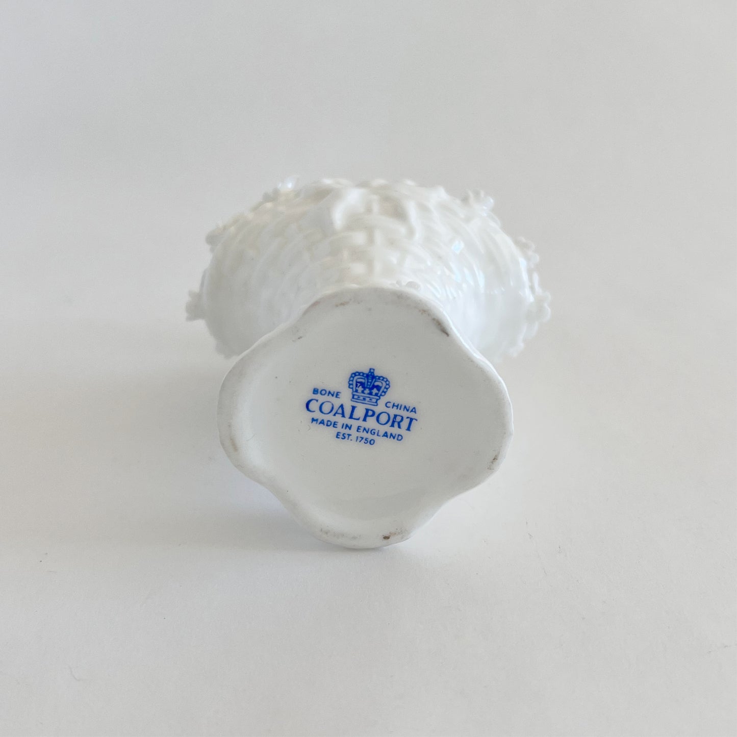 Vintage English Coalport Basket and Flower Ornament
