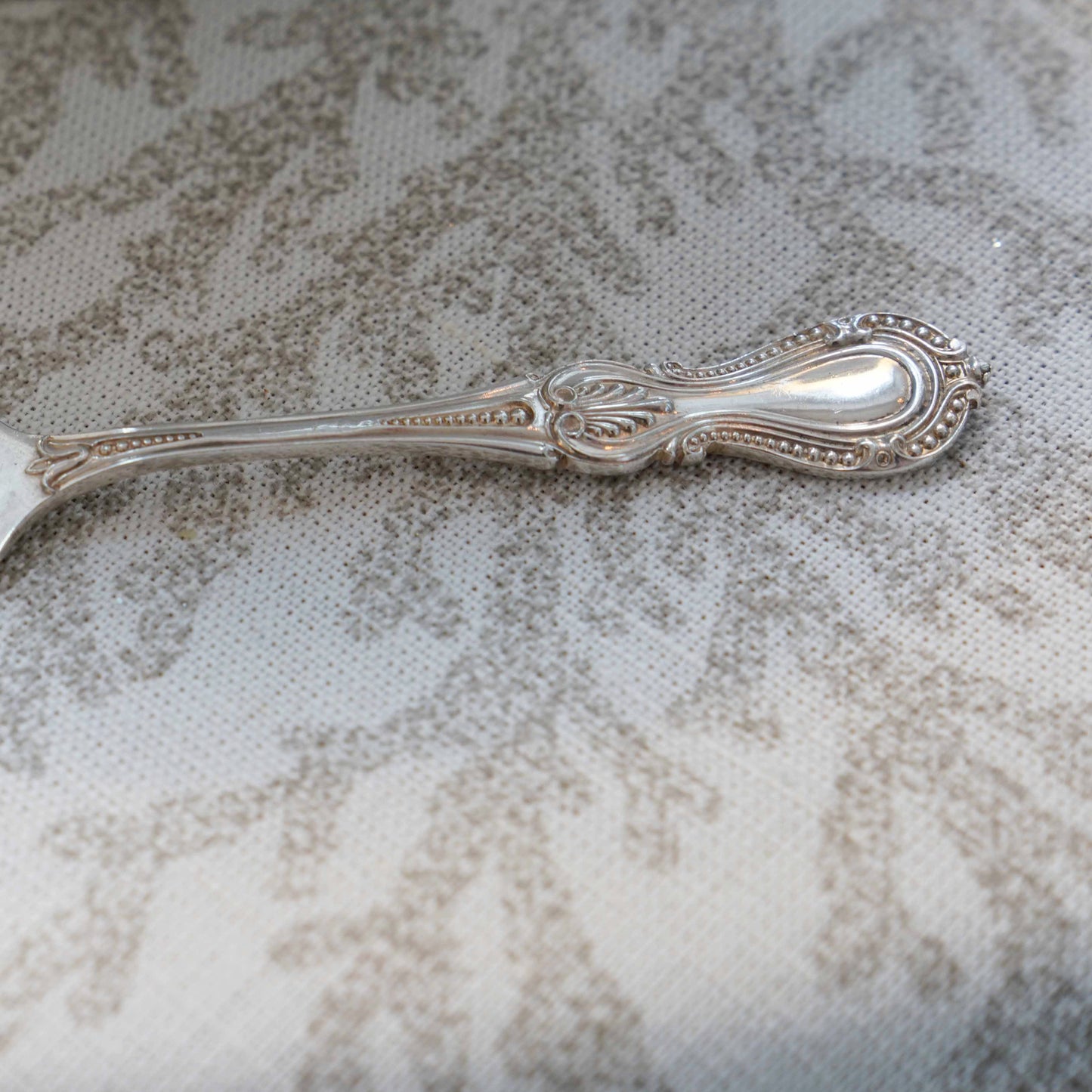 English antique silver-plated jam spoon