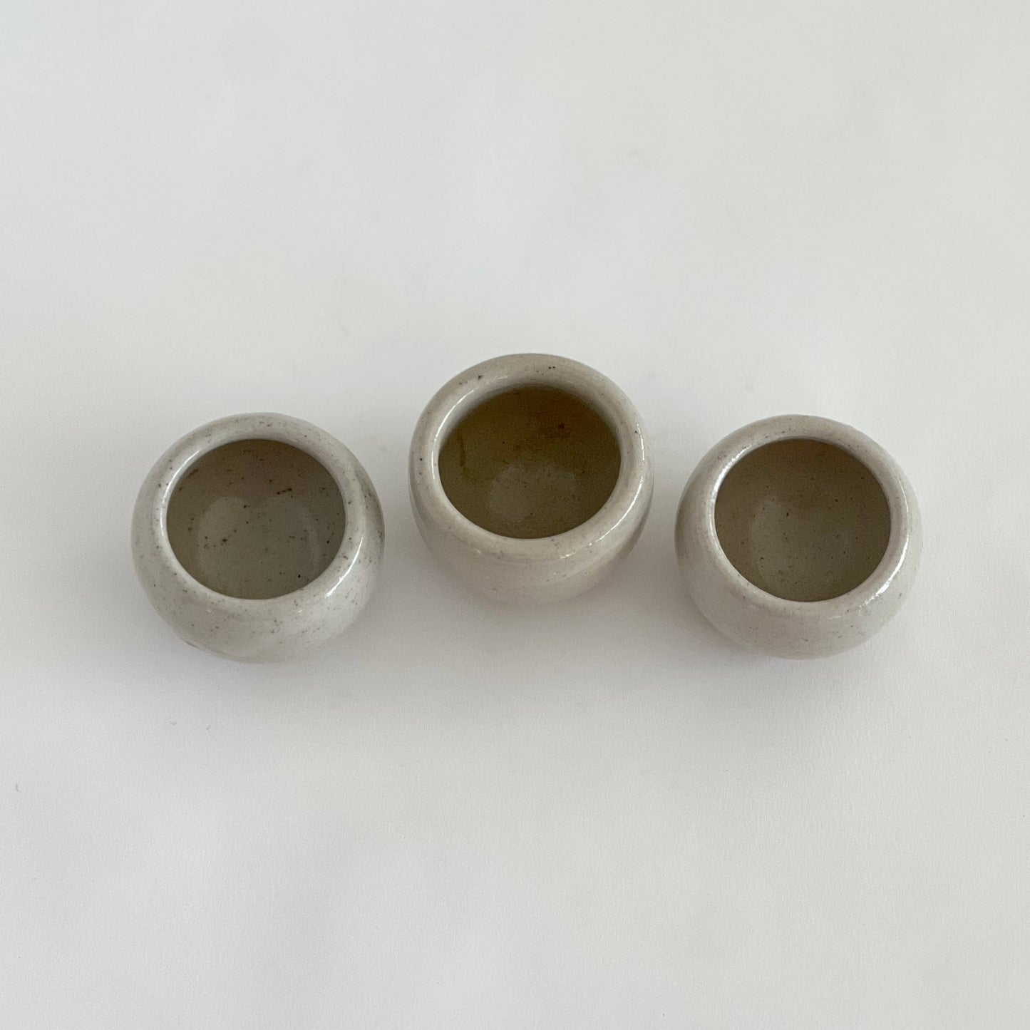 French antique escargot pots, set of 3