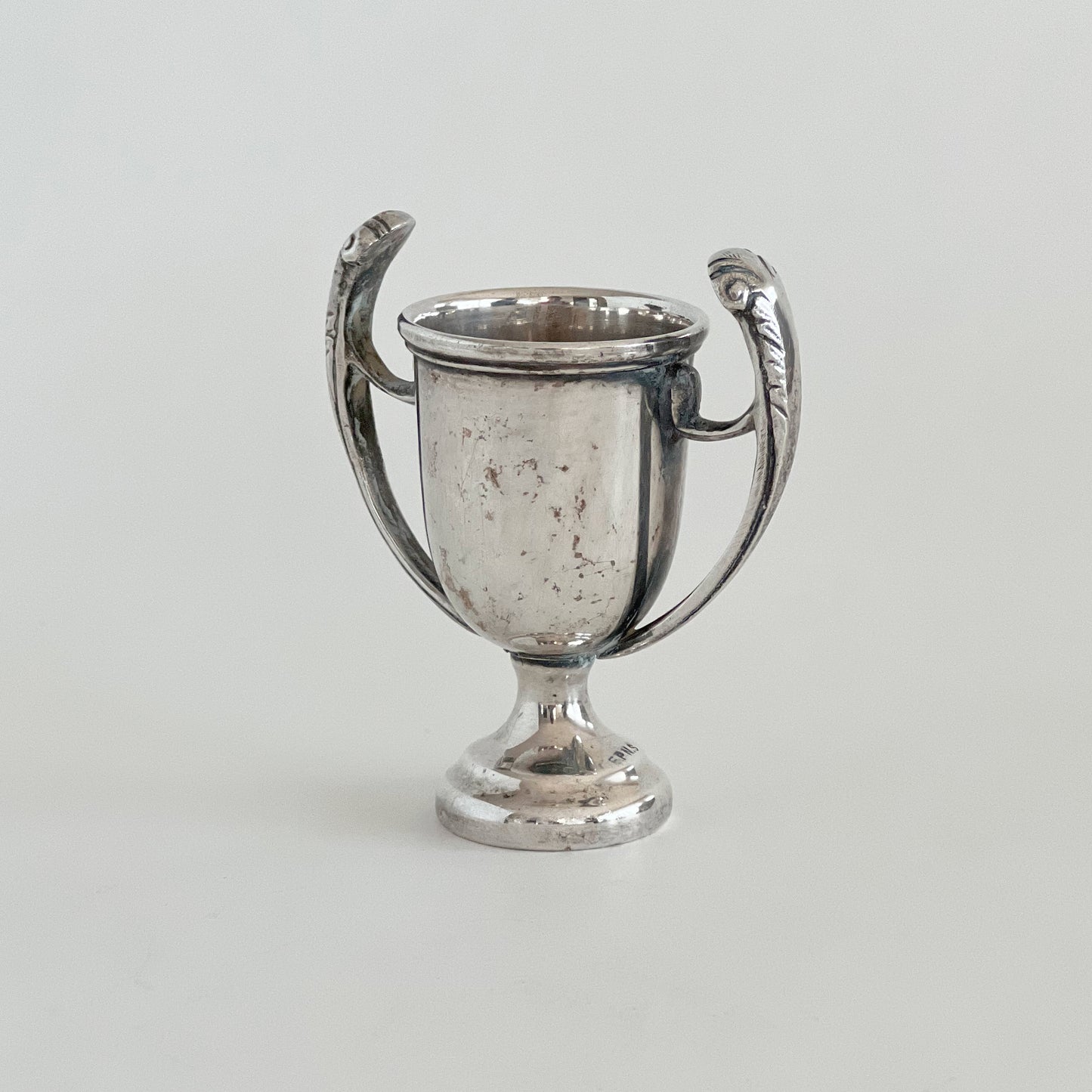 English antique Edwardian silver-plated salt cellar, style 2