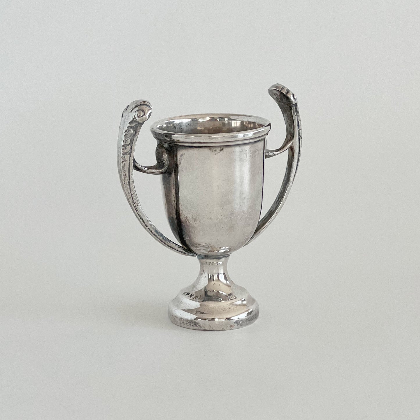 English antique Edwardian silver-plated salt cellar, style 2