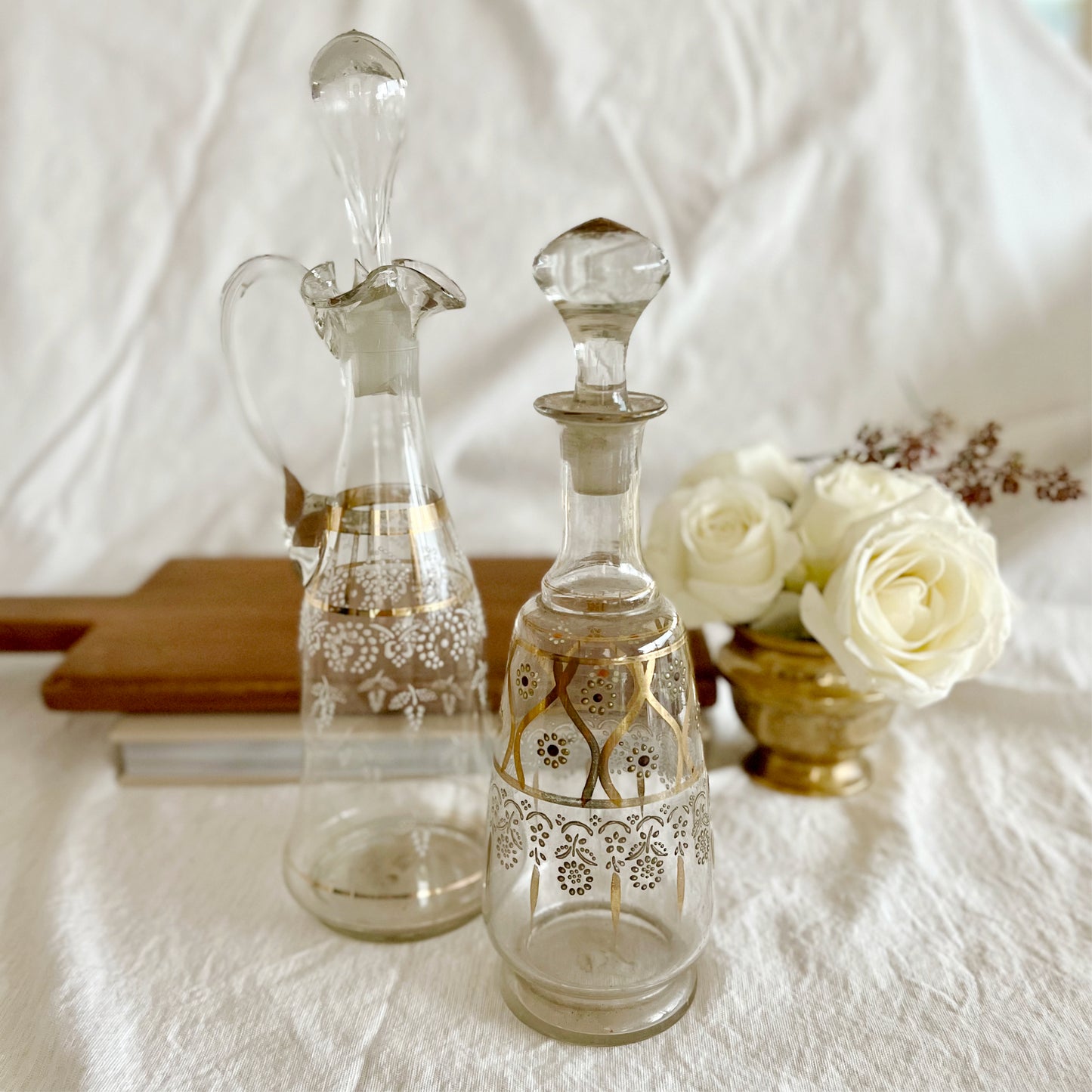 Vintage Bohemian Decanter with Stopper