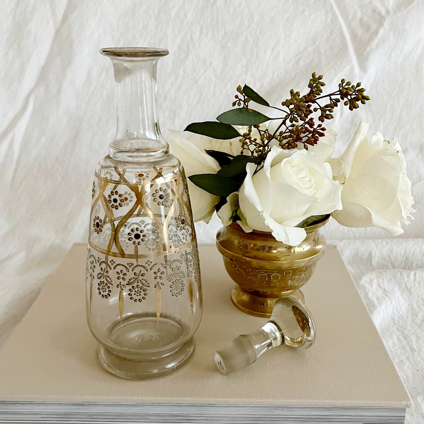 Vintage Bohemian Decanter with Stopper