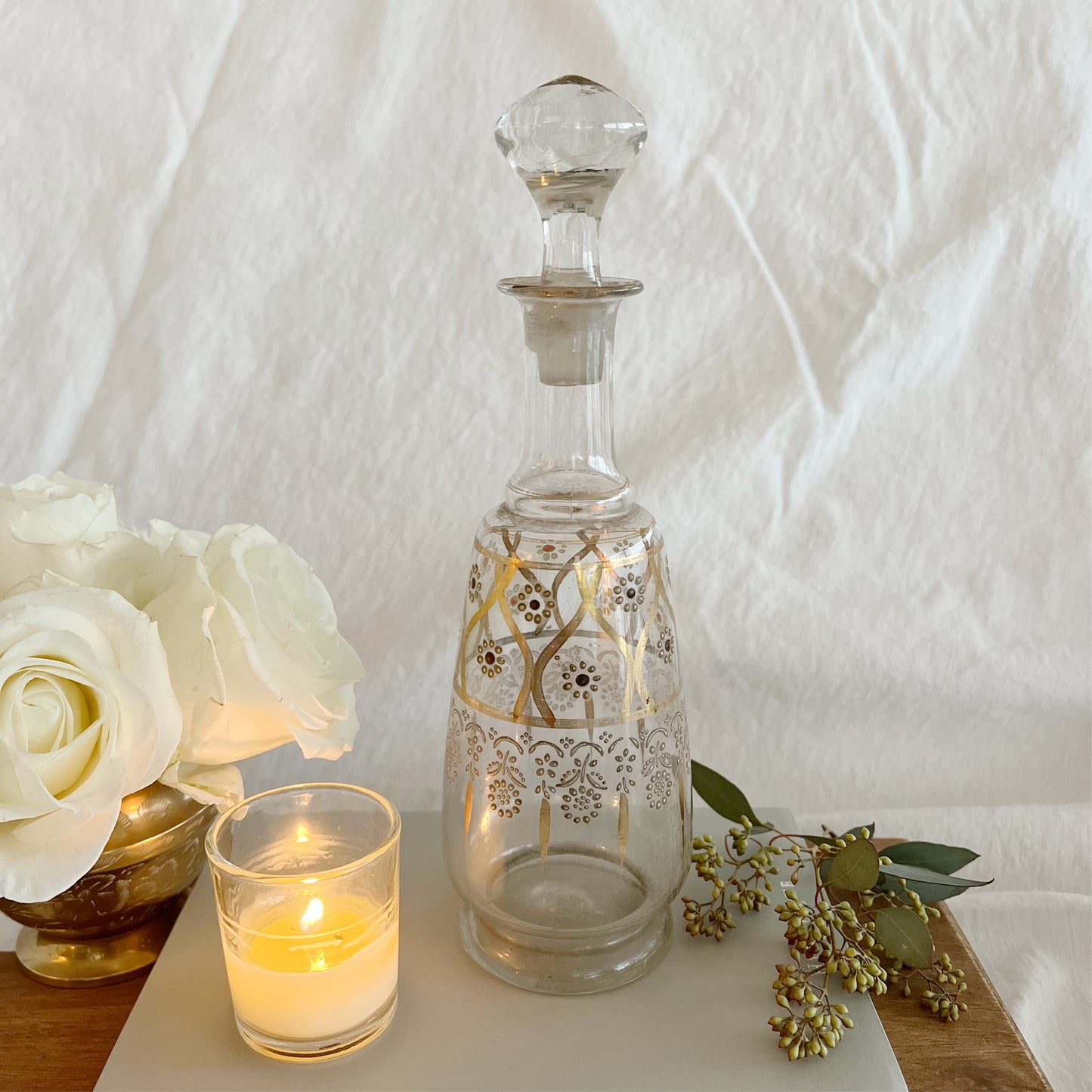 Vintage Bohemian Decanter with Stopper