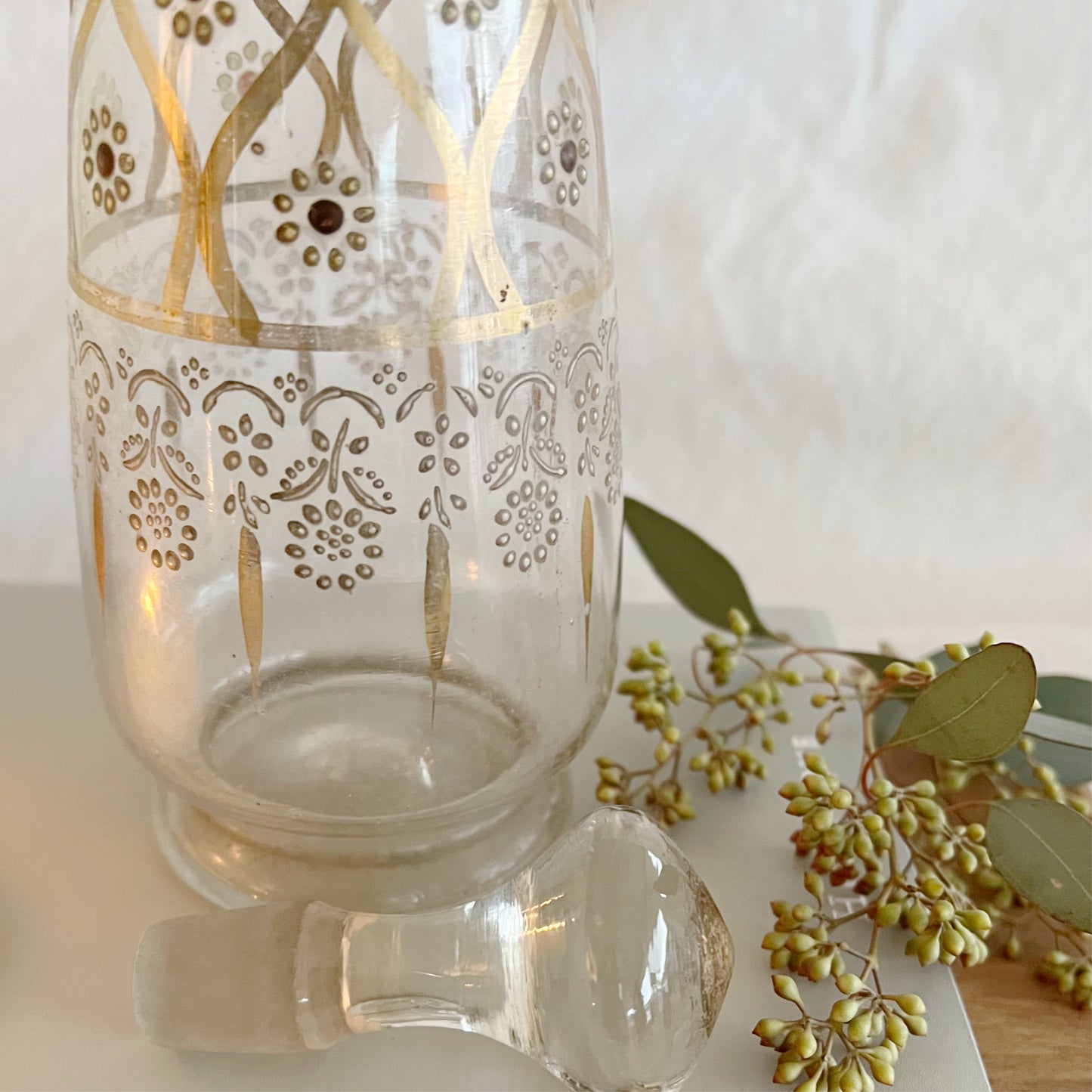 Vintage Bohemian Decanter with Stopper