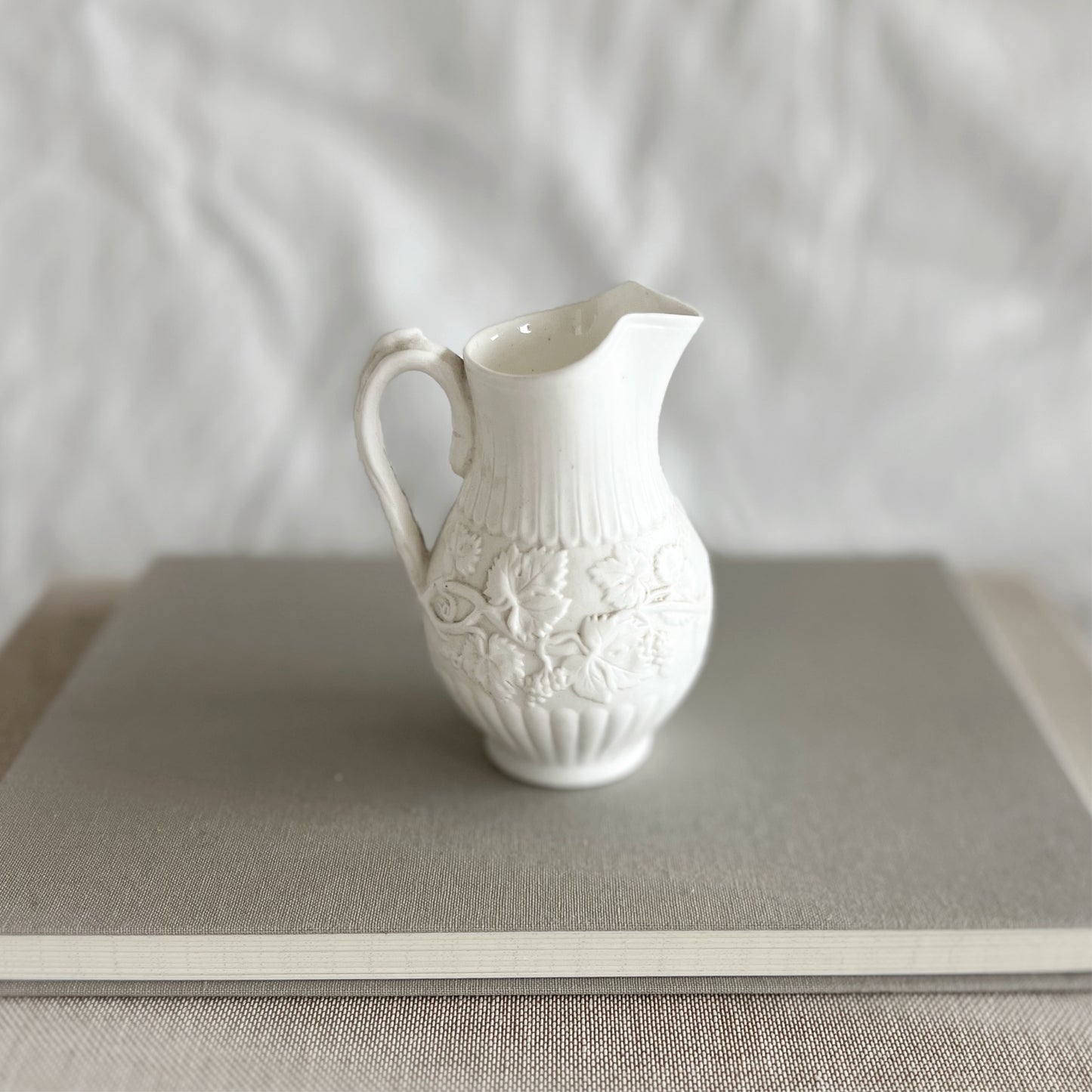 Scottish antique J. & M.P. Bell Glasgow Parian ware jug