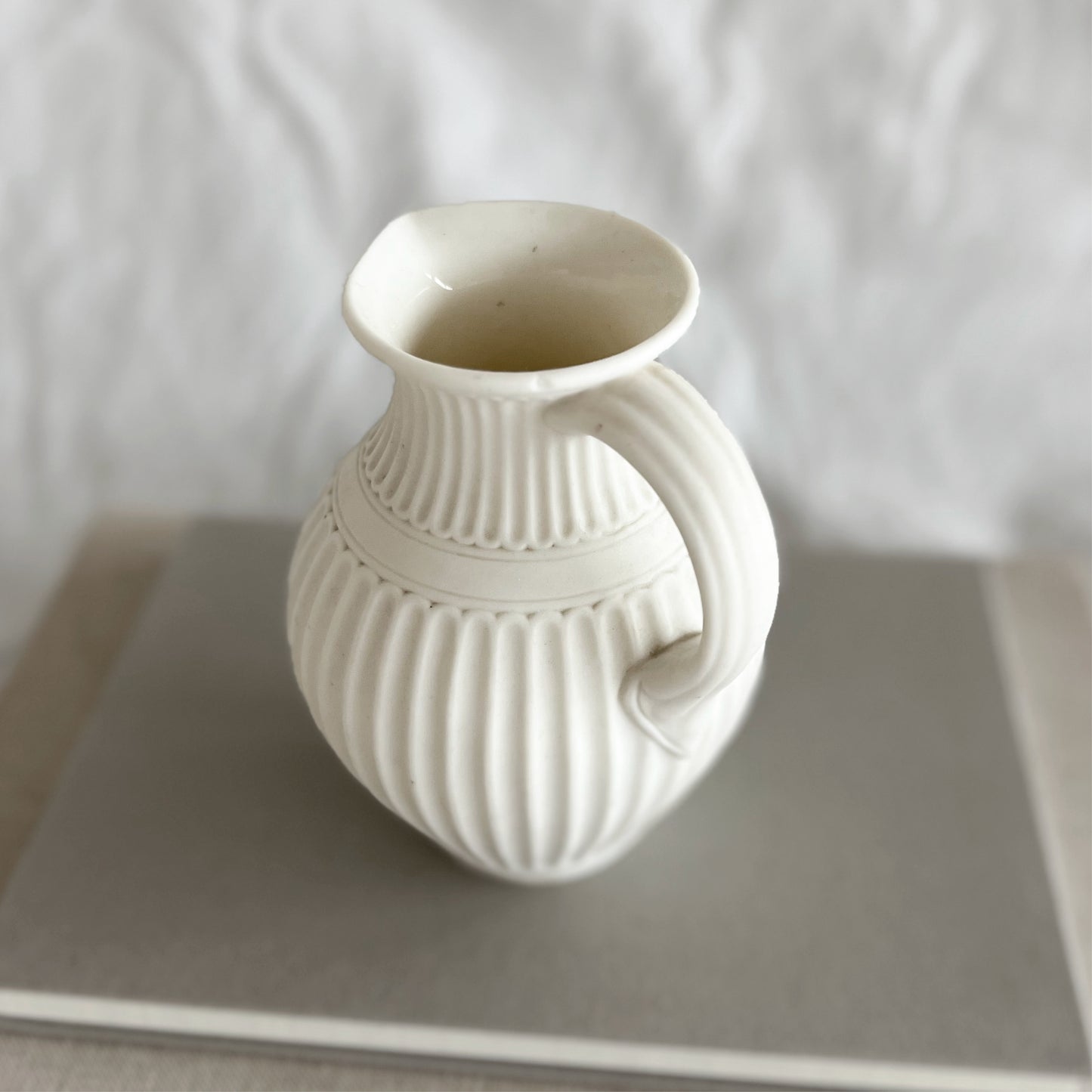 English antique Minton Parian ware Lismore jug