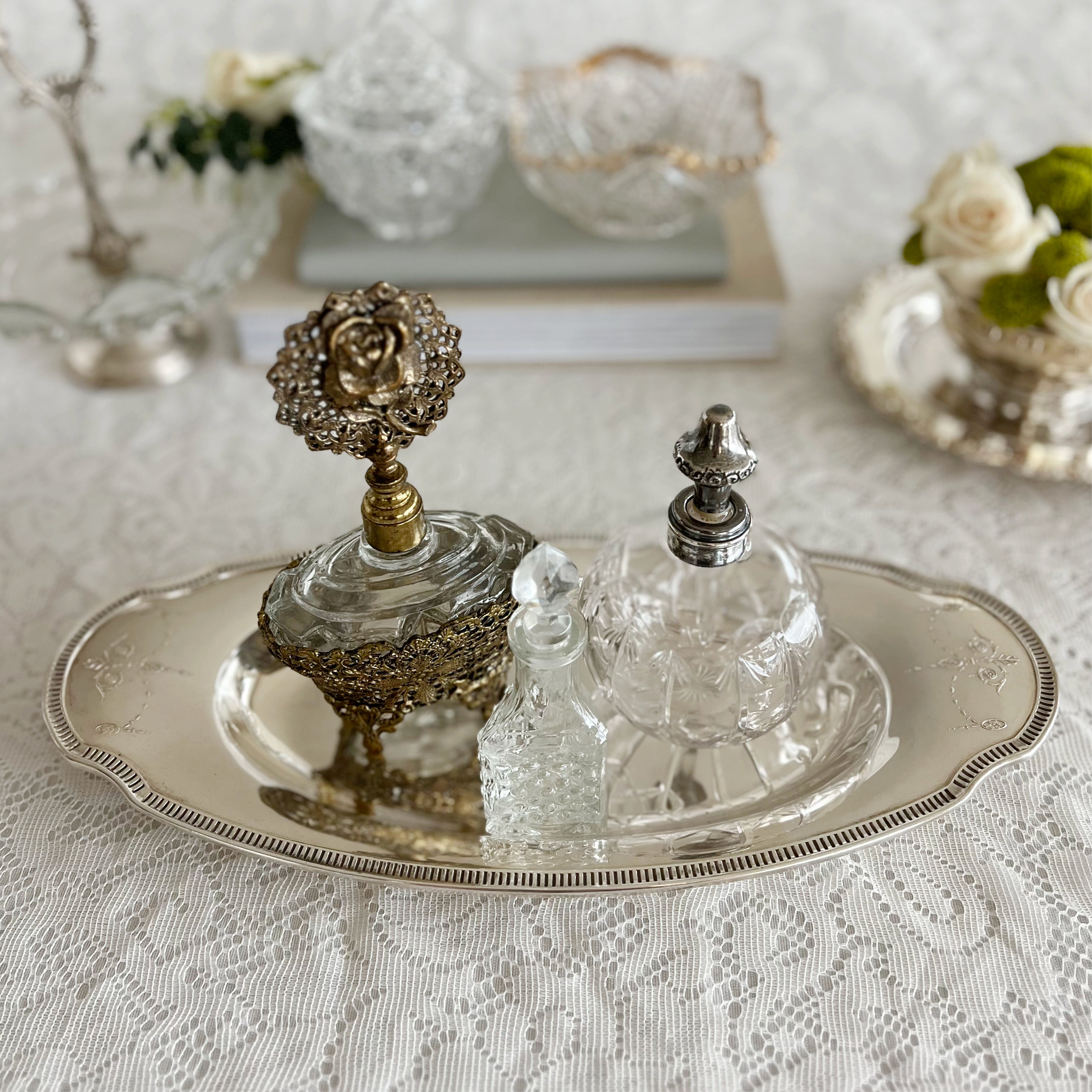 Antique Oneida Silver-Plated Serving Tray