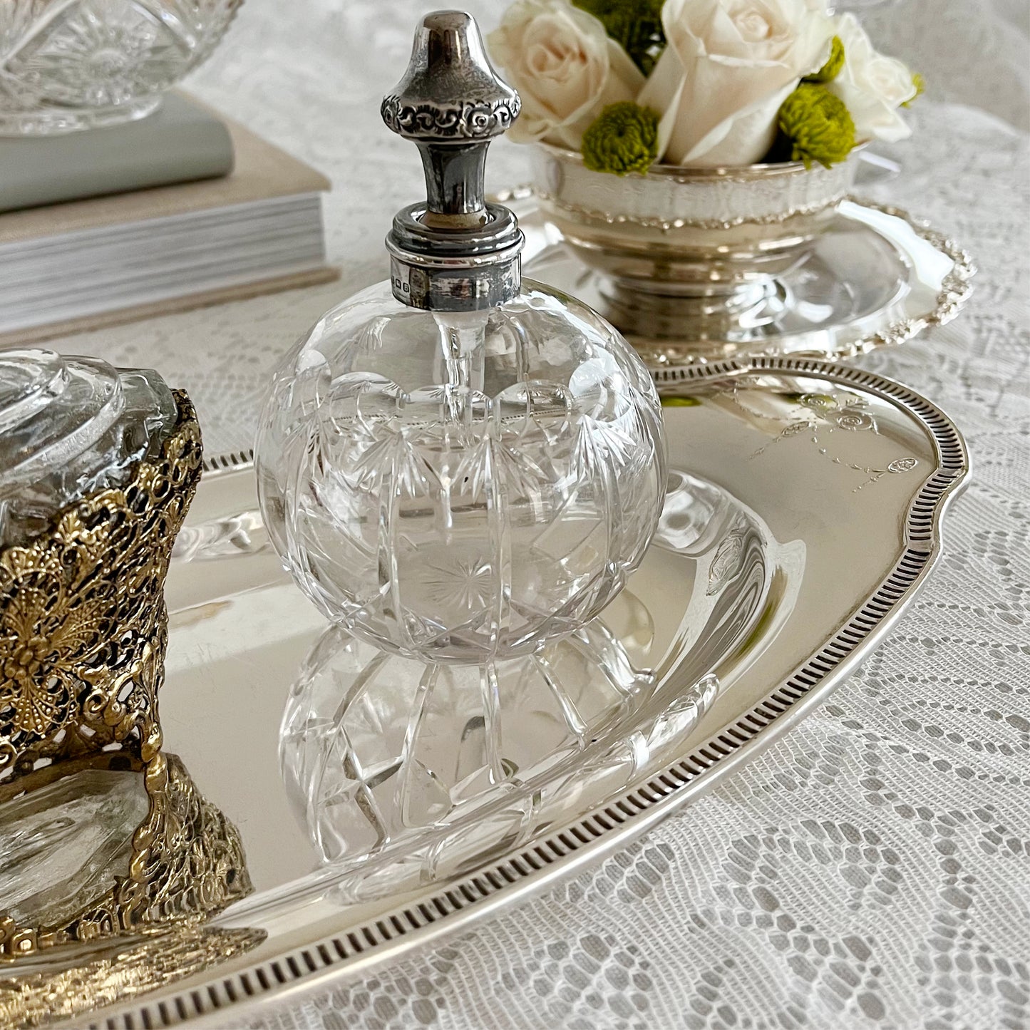 Antique Oneida Silver-Plated Serving Tray
