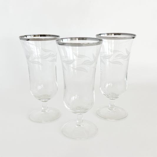 Vintage Nasco Paris Night Glassware Parfait Glass, set of 3