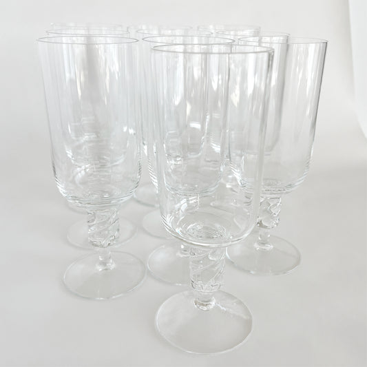 Vintage Twisted Stem Fluted Cordial Glass, sold individually