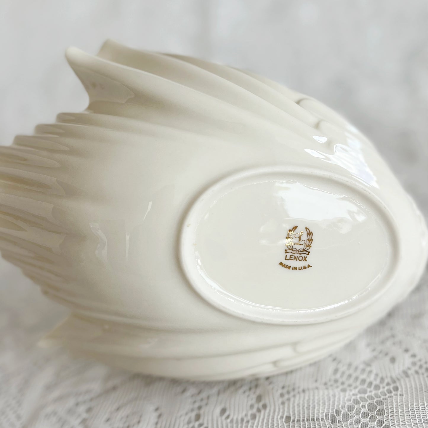 Vintage Large Lenox Swan Bowl