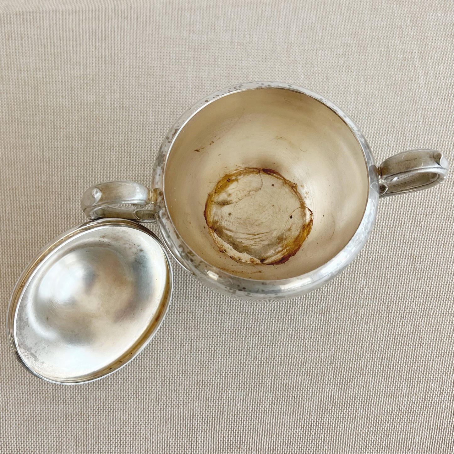 Vintage Oneida Silver Sugar Bowl with Lid