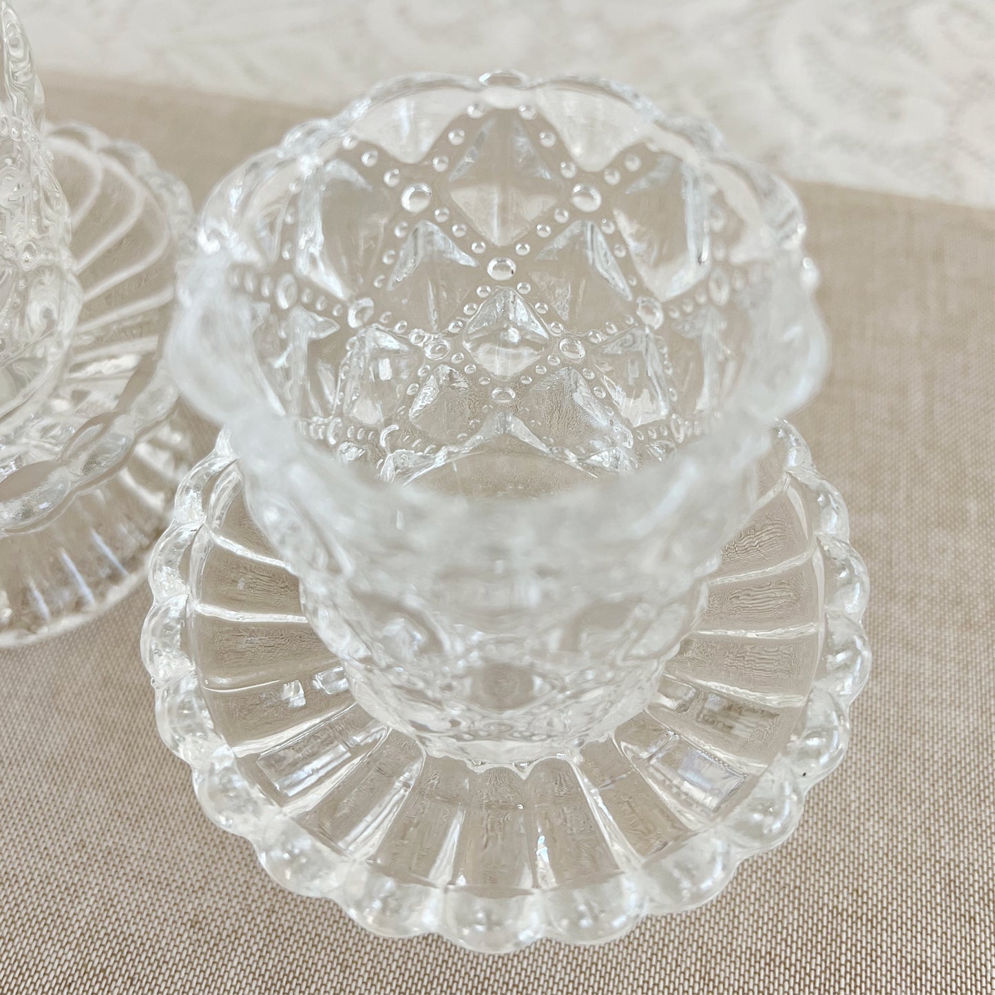 Vintage Partylite Crystal Candle Holders, Pair