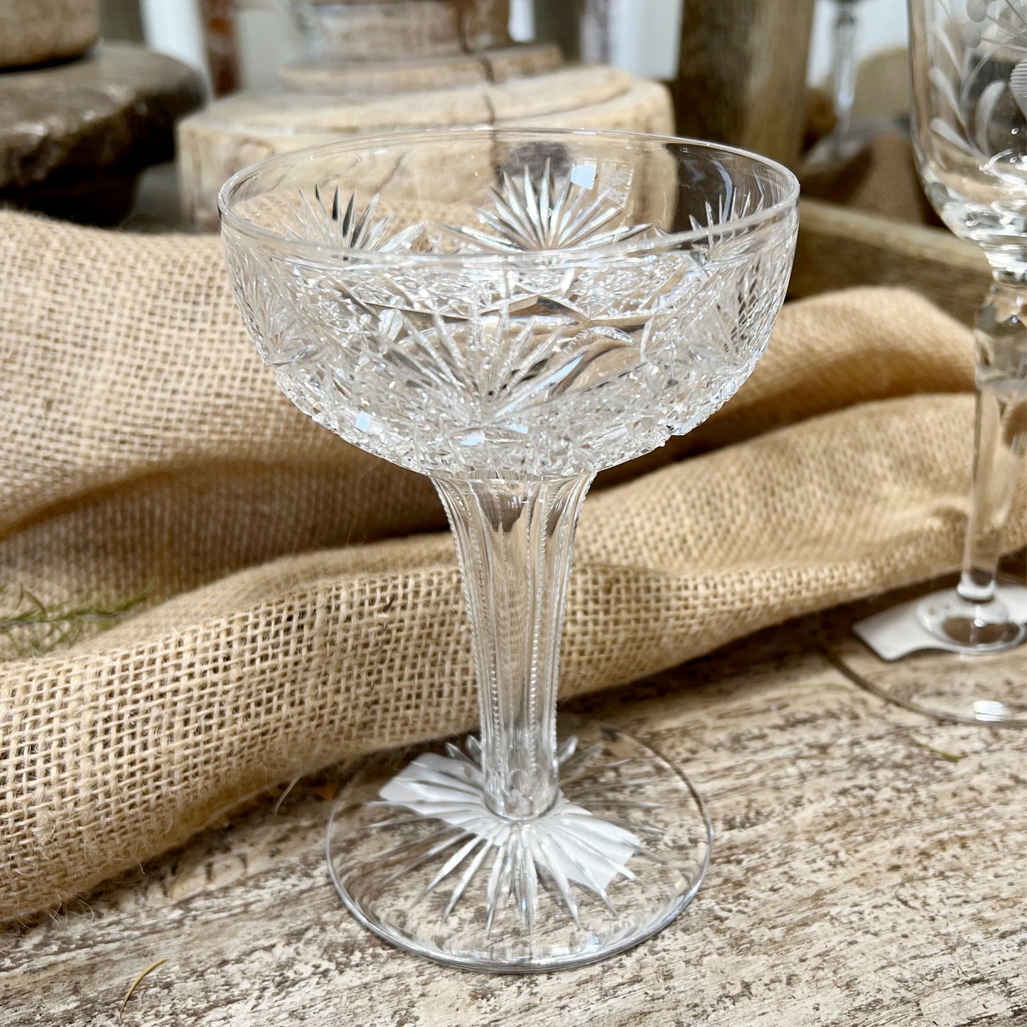 Vintage St Louis Crystal Champagne Glass