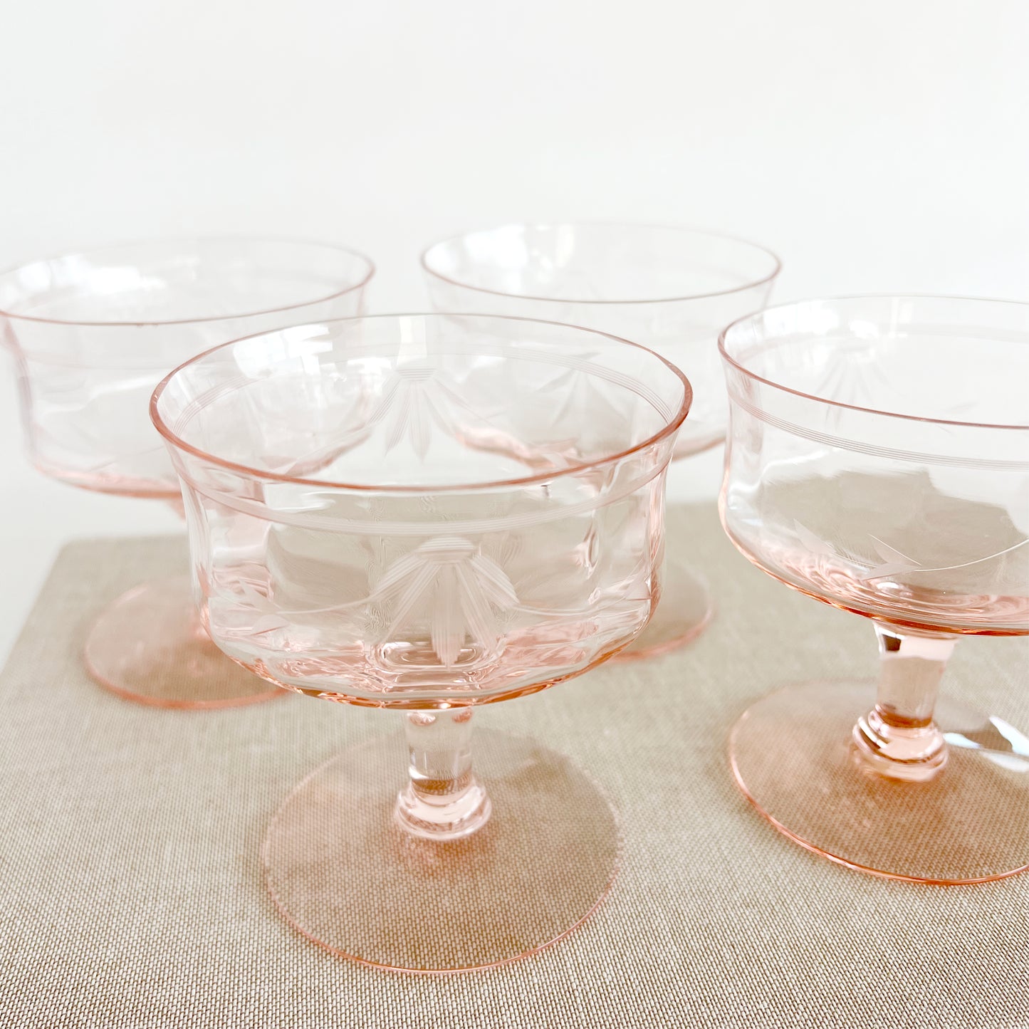 Vintage Tiffin-Franciscan Pink Low Sherbet Glass, sold individually