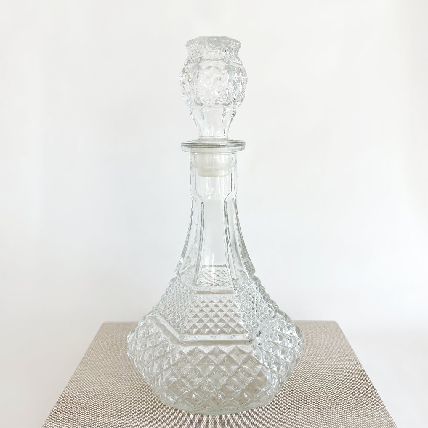 Vintage Anchor Hocking Wexford Ships Decanter & Stopper