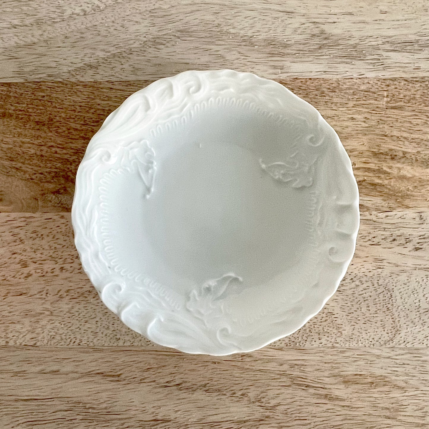 French antique white porcelain china - saucer