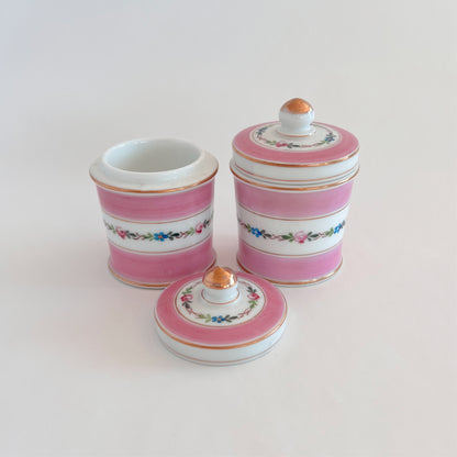 French antique Limoges china lidded boxes