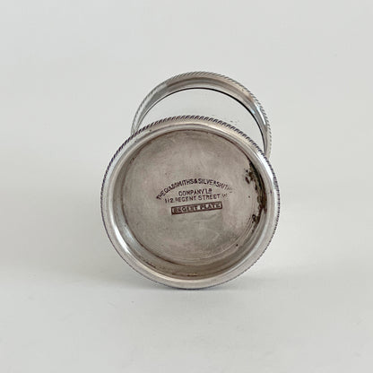 English antique silver-plated pepper pot