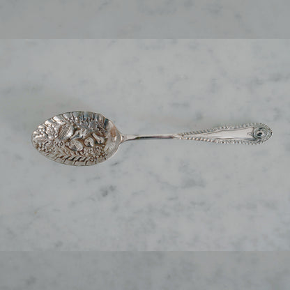 English antique silver-plated spoon, style 3