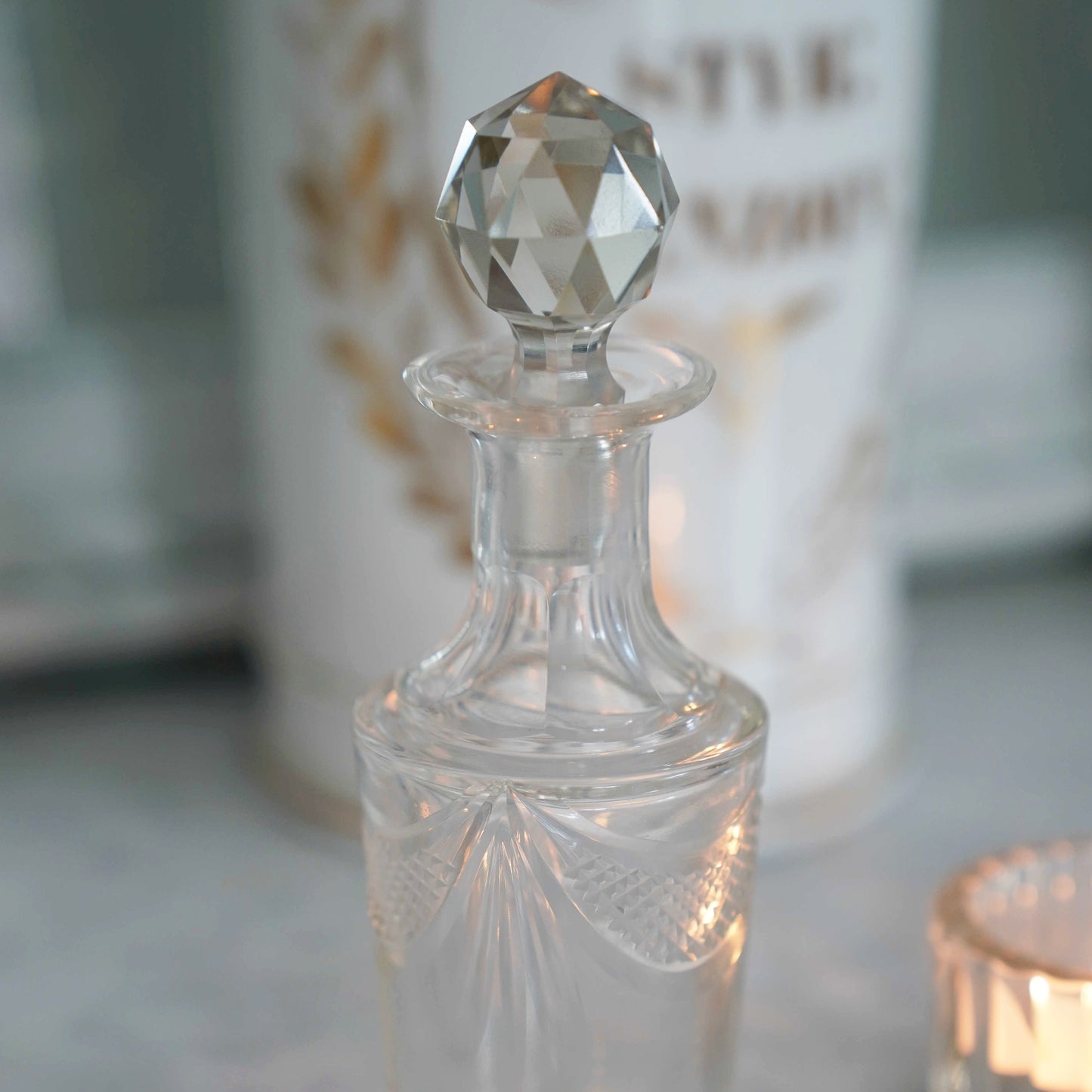 English antique Edwardian lady’s traveling vanity bottle with stopper