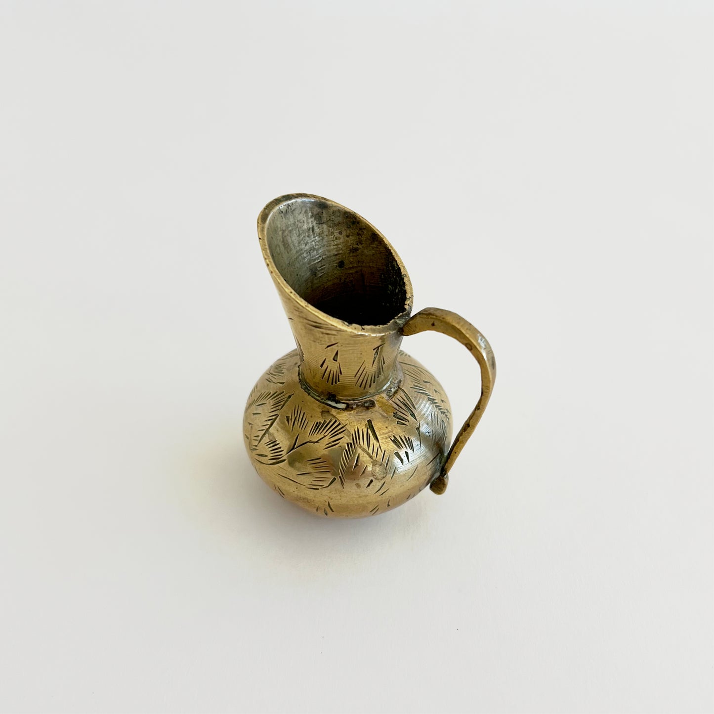 Antique Indian brass miniature pitcher