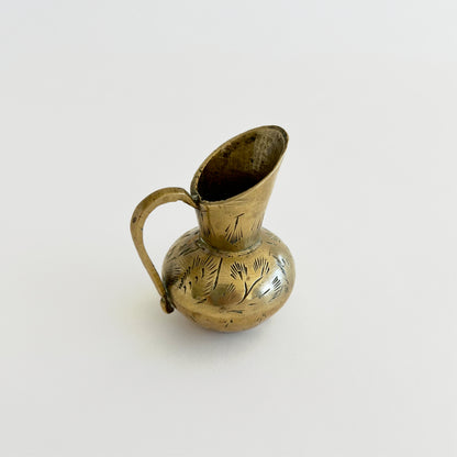 Antique Indian brass miniature pitcher