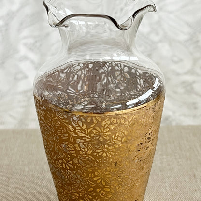 Vintage Ransgil Vase with 22K Gold Floral Detail