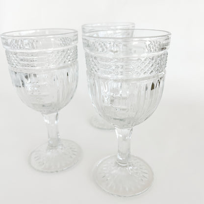Vintage Libbey Glass Company Radiant Water Goblet, sold individually