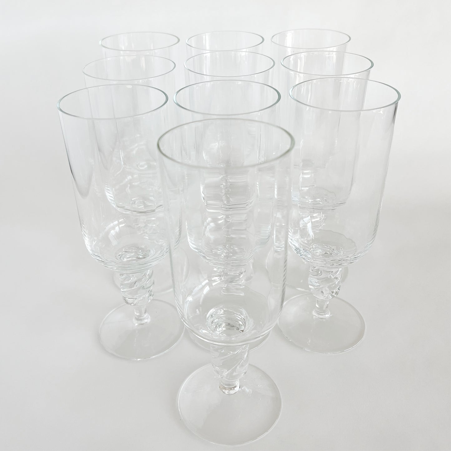 Vintage Twisted Stem Fluted Cordial Glass, sold individually