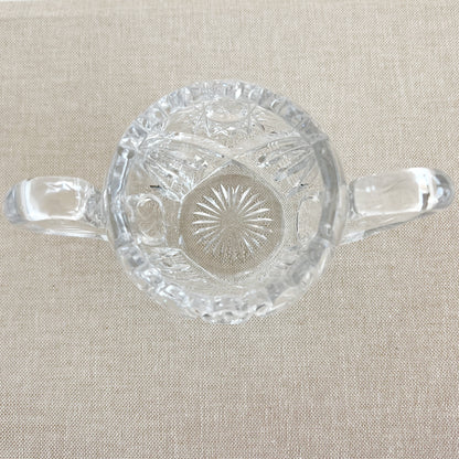 Antique American Brilliant Cut Glass Pinwheel Sugar Bowl