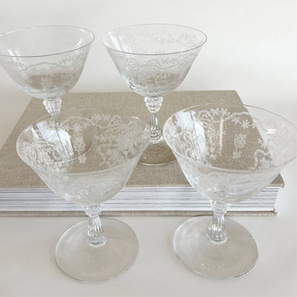 Vintage Fostoria Romance Low Sherbet Glass, sold individually
