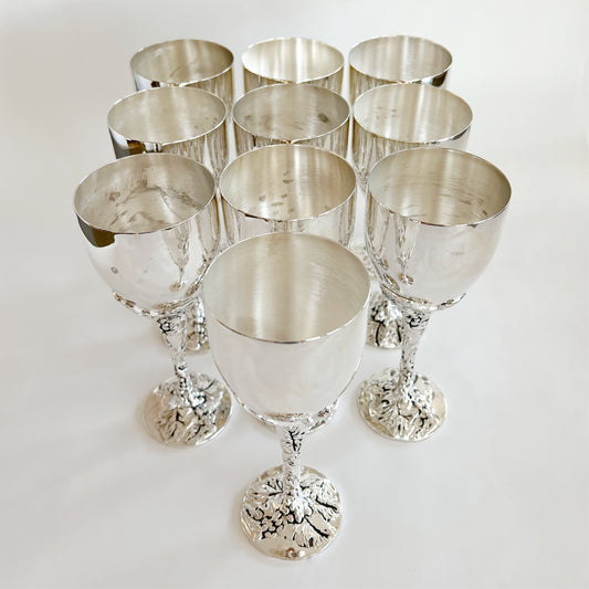 Vintage Godinger Silverplated Goblets, sold Individually