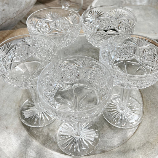Vintage St Louis Crystal Champagne Glass
