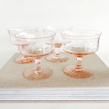 Vintage Tiffin-Franciscan Pink Low Sherbet Glass, sold individually