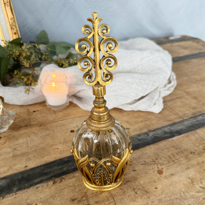 Vintage Hollywood Regency Matson Perfume Bottle with Scroll Stopper Design