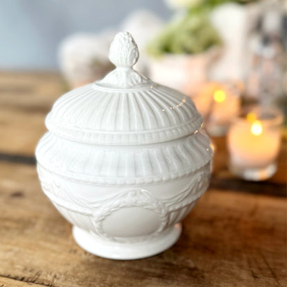 Vintage KPM Kurland White Porcelain Fluted Box