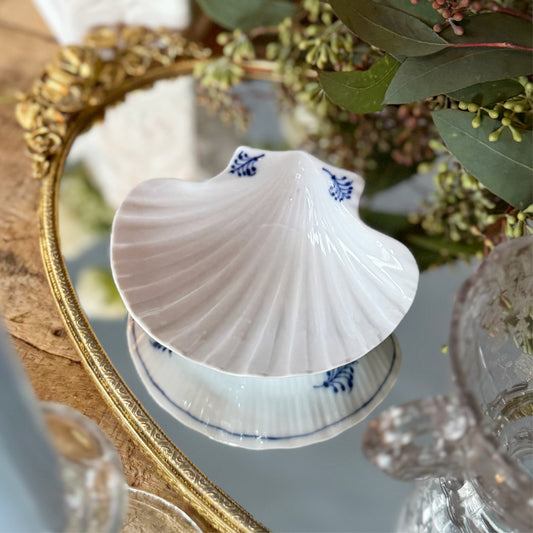 Vintage Royal Copenhagen Blue Fluted Shell Dish